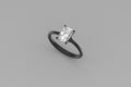 Classic Black Titanium Diamond Ring