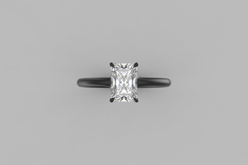Classic Black Titanium Diamond Ring